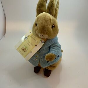 Charming Peter Rabbit Plush with Blue Jacket